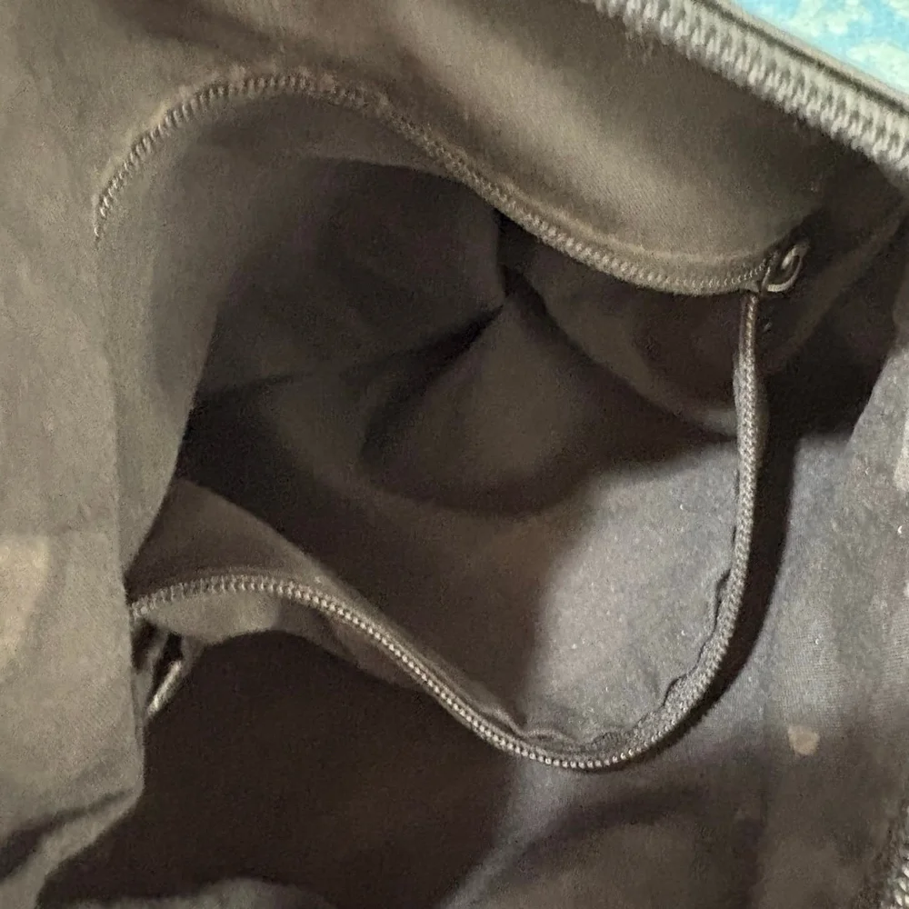 VTG Fossil Black Leather Crossbody Bag One Size